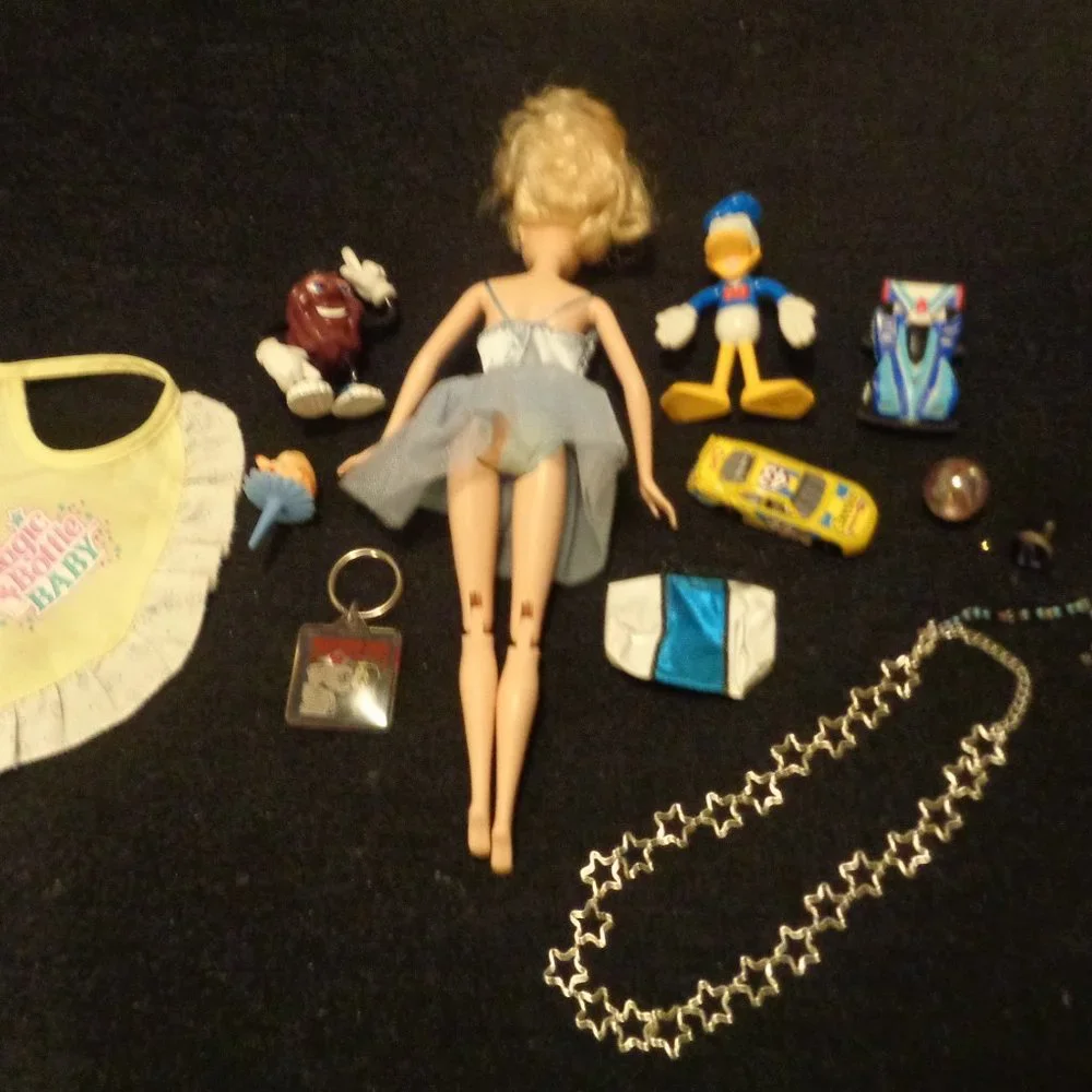 RETRO DISNEY BARBIE DOLL STUFF & TOYS LOT